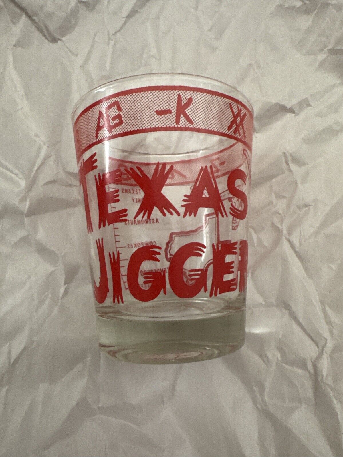 Texas Jigger Large Shot Glass Nano Products Funny Barware Vintage Novelty