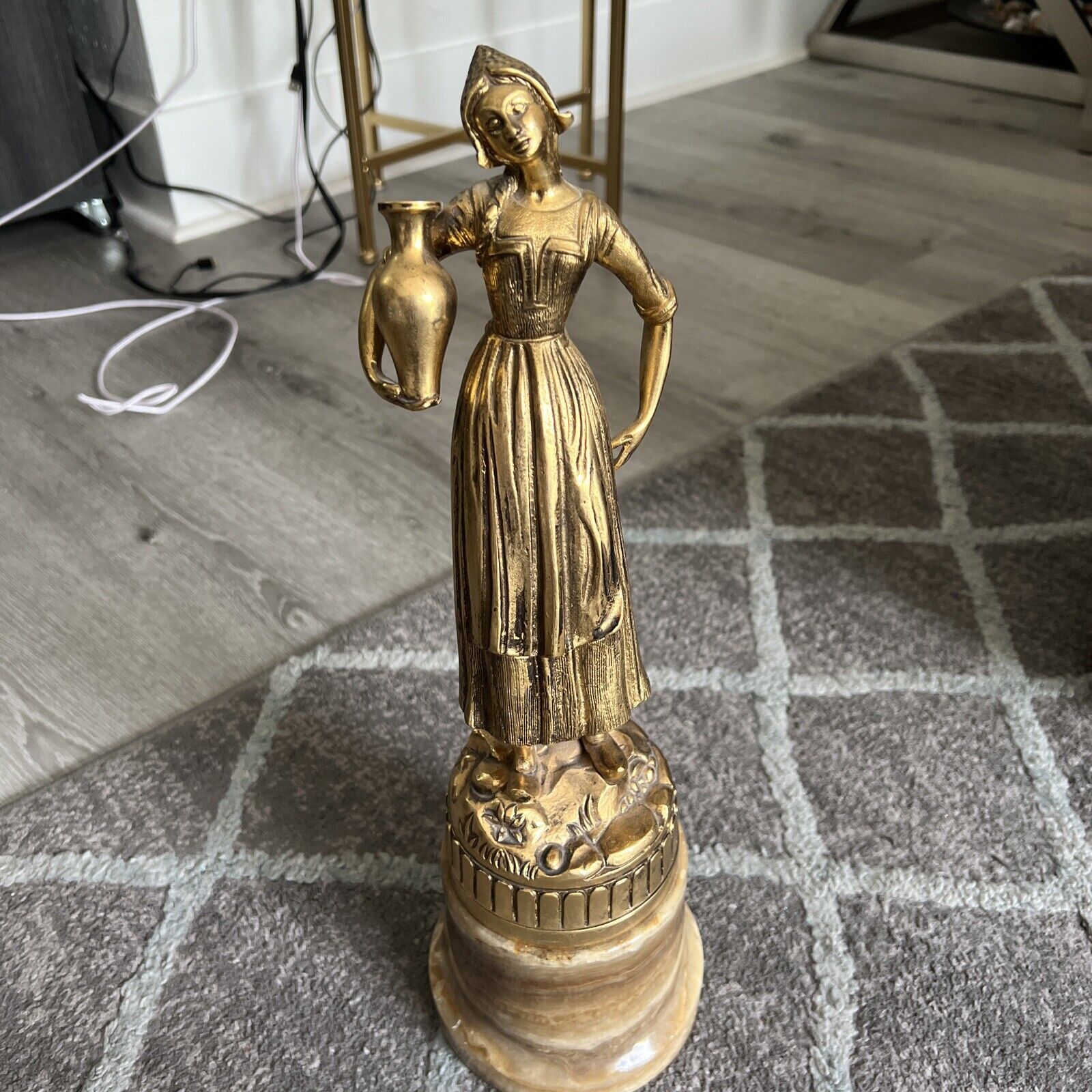 Antique brass Women statue