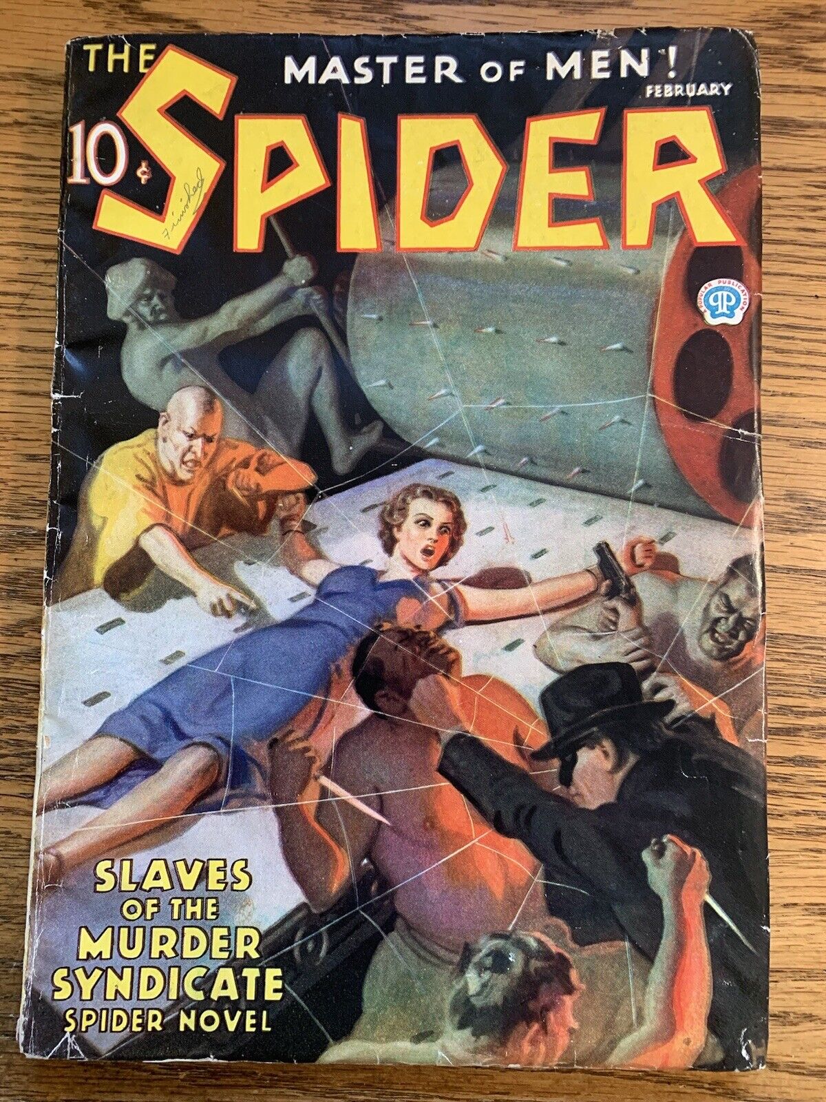 Pulp Magazine The Spider Master of Men February 1936 Vintage Pulp Classic Cover