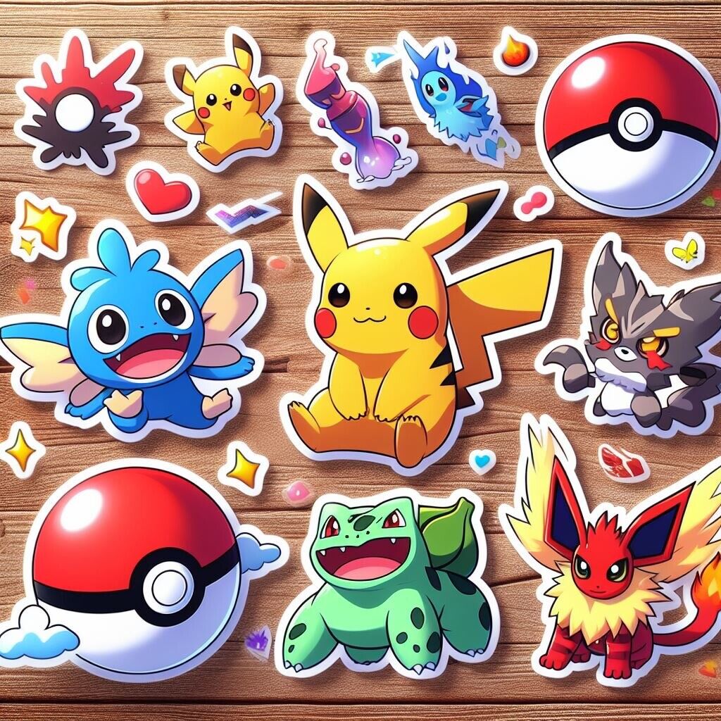 Pokemon Stickers ft. Umbreon, Pikachu, Gengar -  (Read desc for custom stickers)