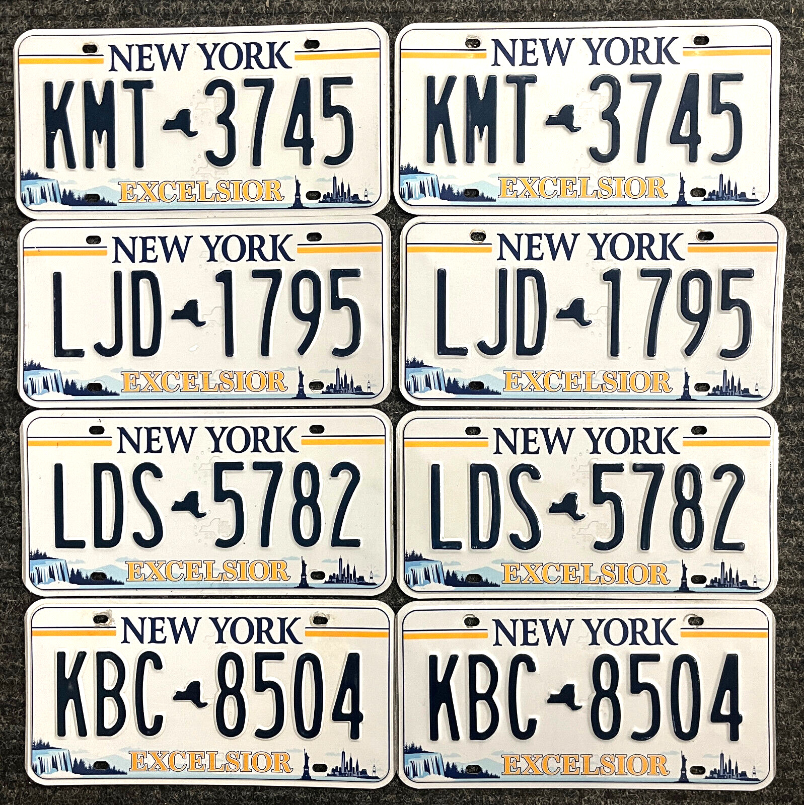 Bulk Lot 4 Pairs New York License Plates ...... Expired / Collect / Specialty