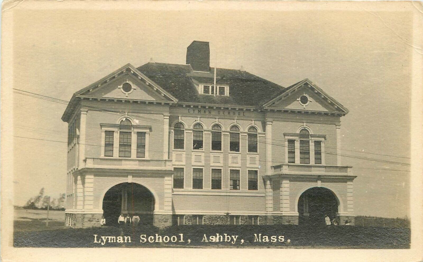 Postcard RPPC Massachusetts Ashby Lyman School Underhill 23-2498
