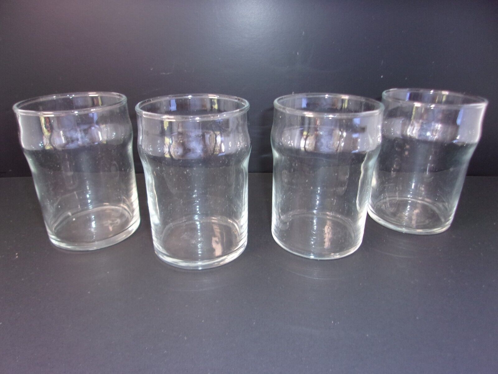 Set of 4 Vintage Libbey 10 oz. Clear Glass Tumblers 3 7/8\