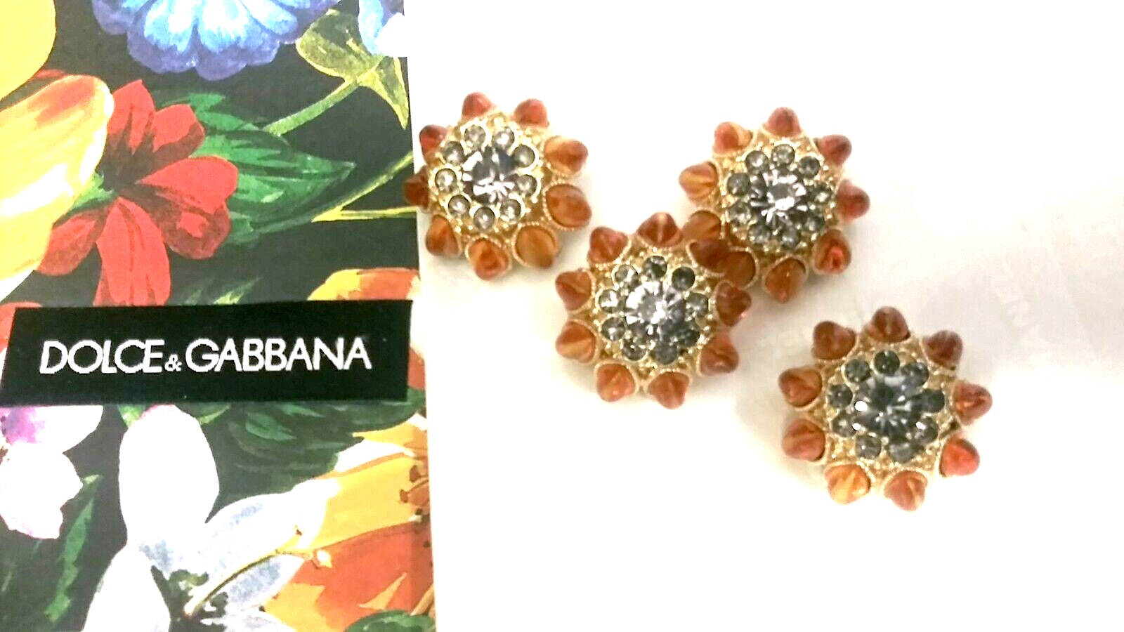 Dolce & Gabbana Button Single Faux Jewels 27 mm