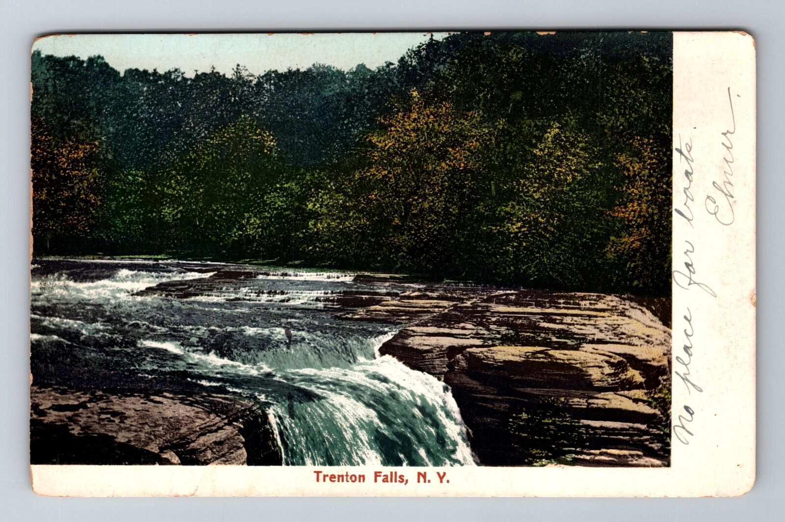 Trenton Falls NY- New York, Scenic Waterfall, Antique, Vintage c1906 Postcard