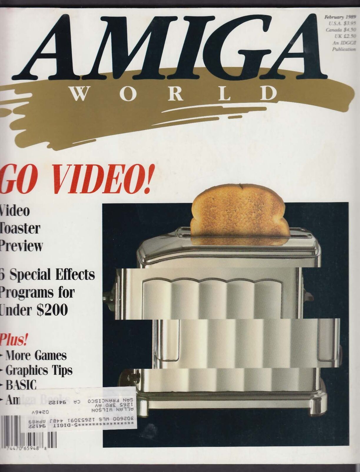AMIGA WORLD NewTek Video Toaster DeluxePaint MIDI 2 1989
