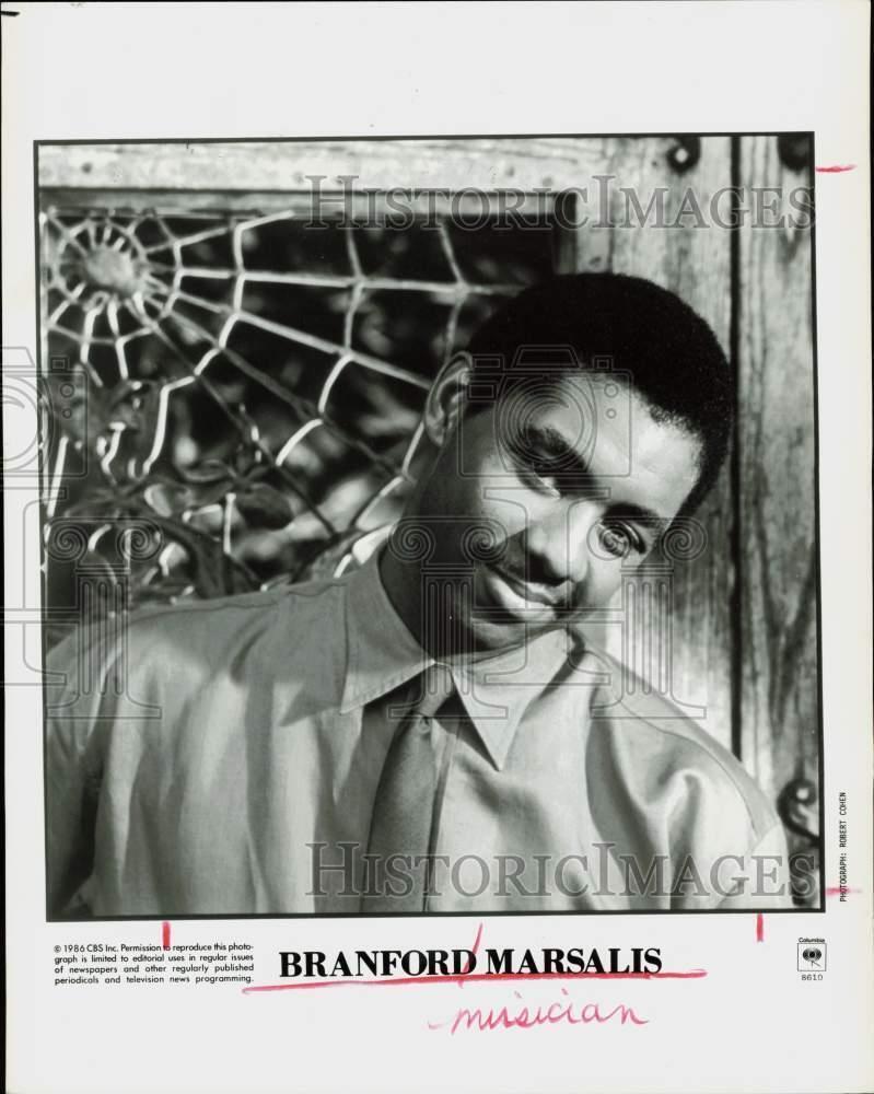 1986 Press Photo Musician Branford Marsalis - hpw33320