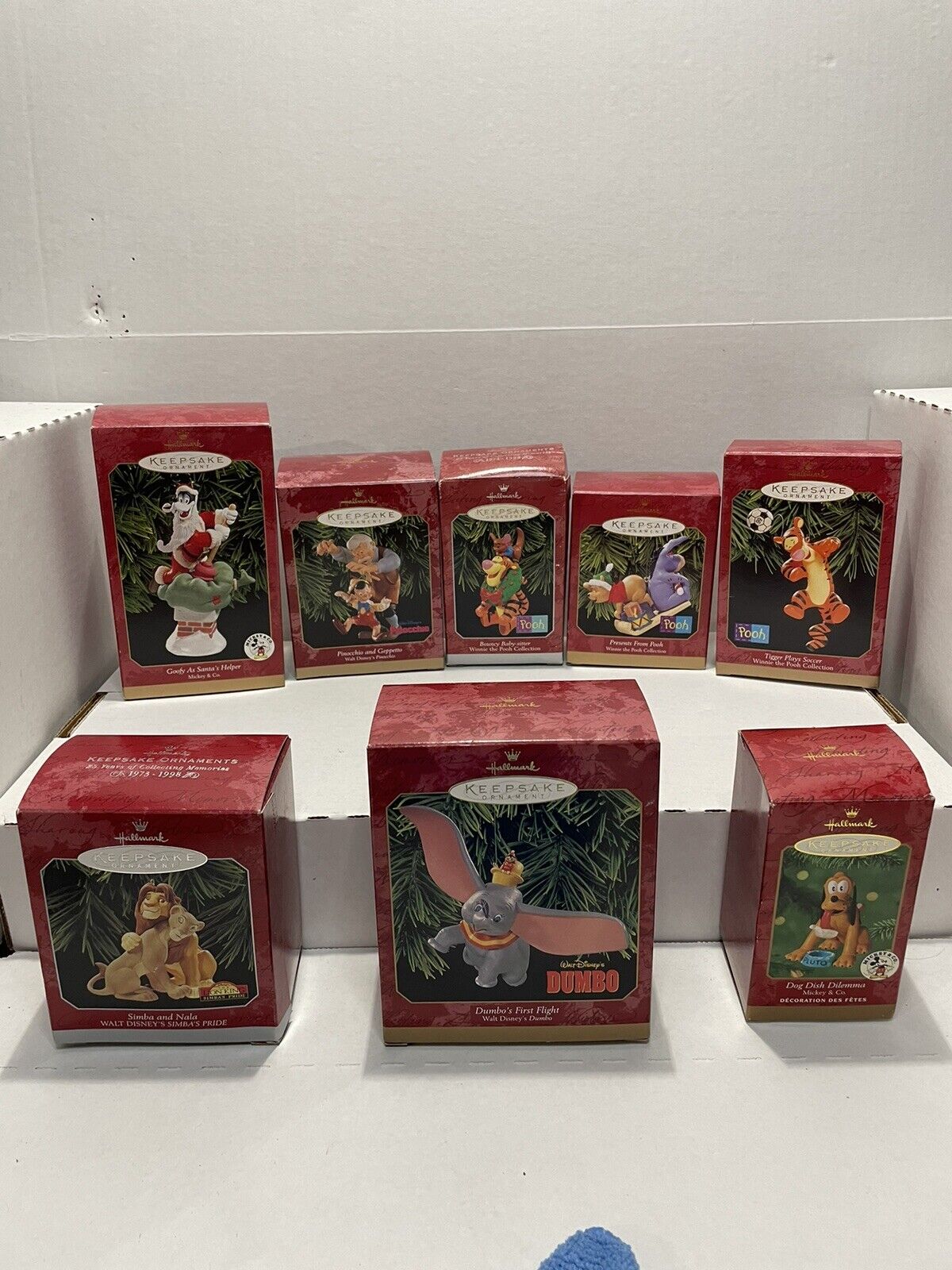 Vintage Hallmark Keepsake Ornaments Lot Of 8 Disney Themed New 