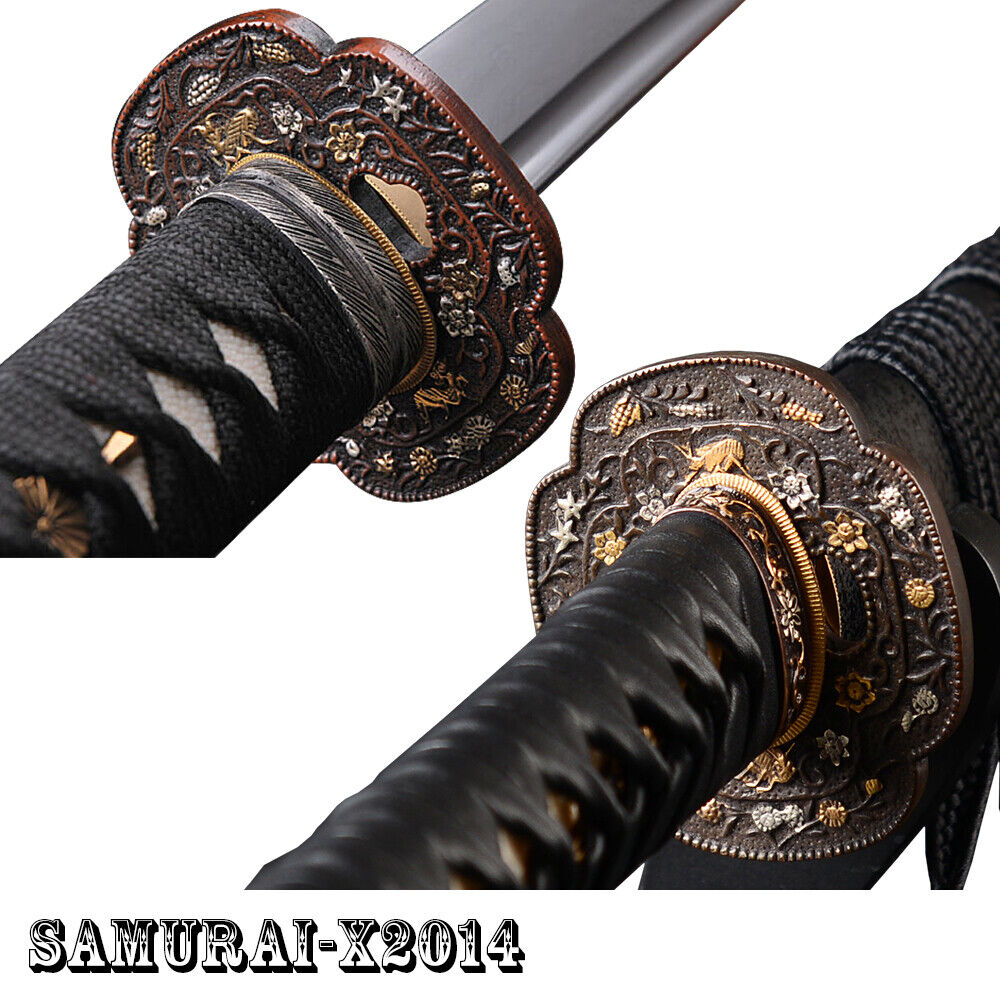 Nice Gold & Silver Plated Tsuba Hand Guard For Japanese Samurai Sword Katana