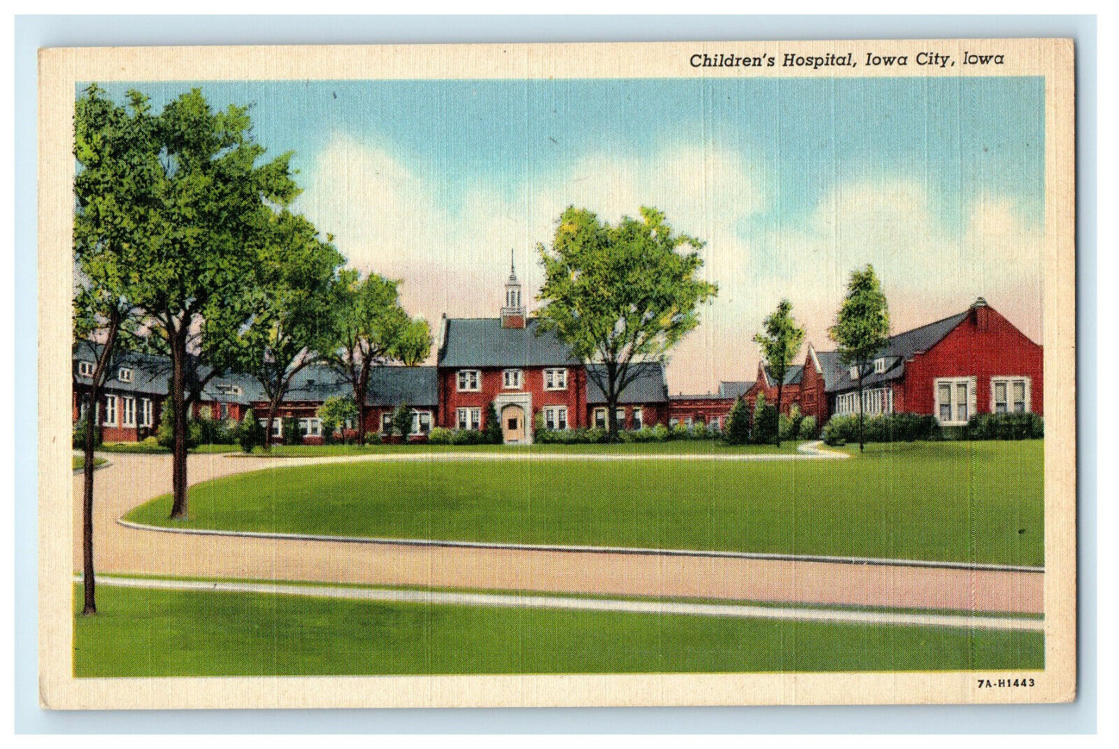 c1940s Children\'s Hospital, Iowa City, Iowa IA Unposted Vintage Postcard