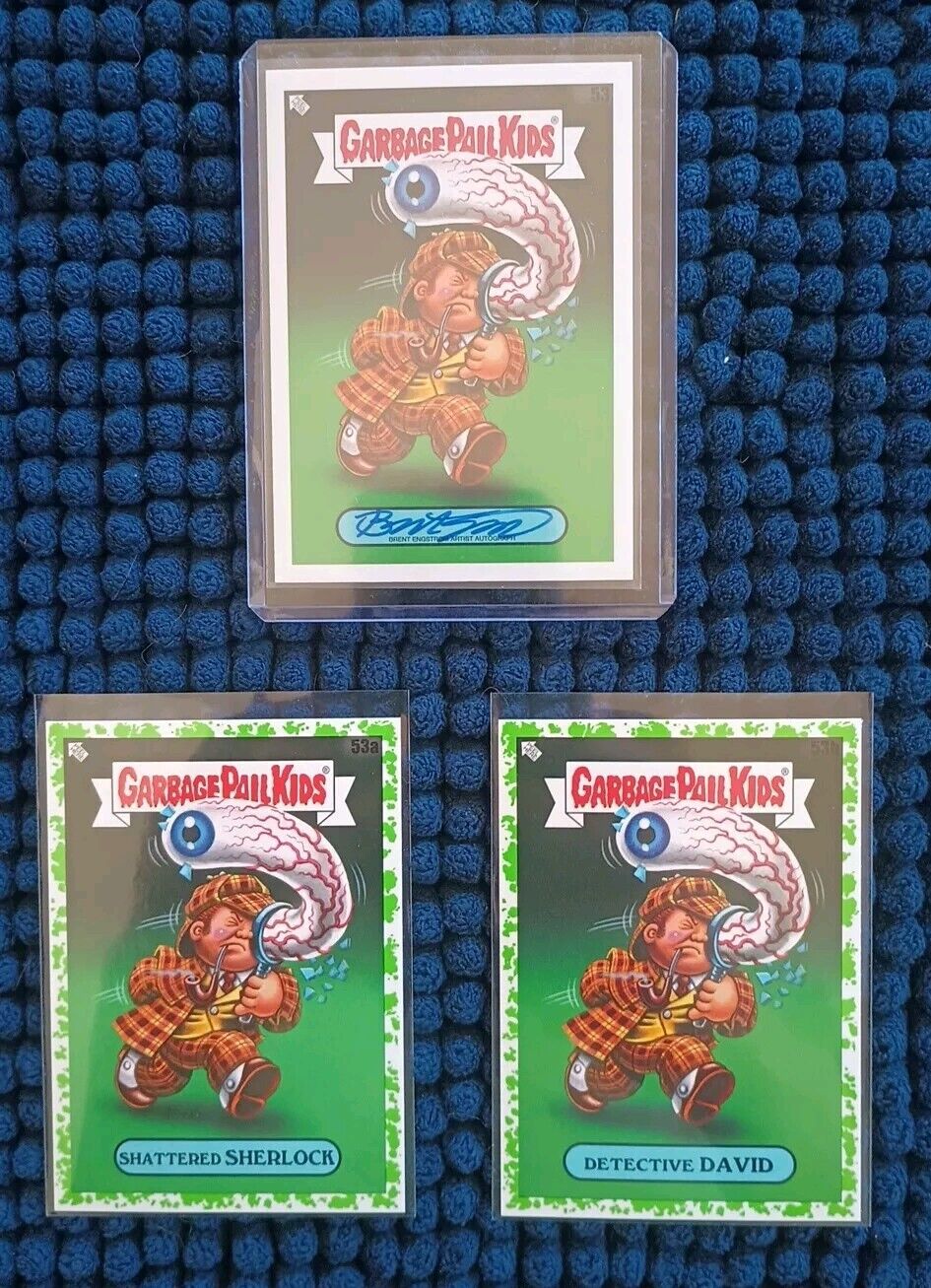 2022 Topps Garbage Pail Kids Book Worms #54 Series 1 Artist Brent Engstrom Auto