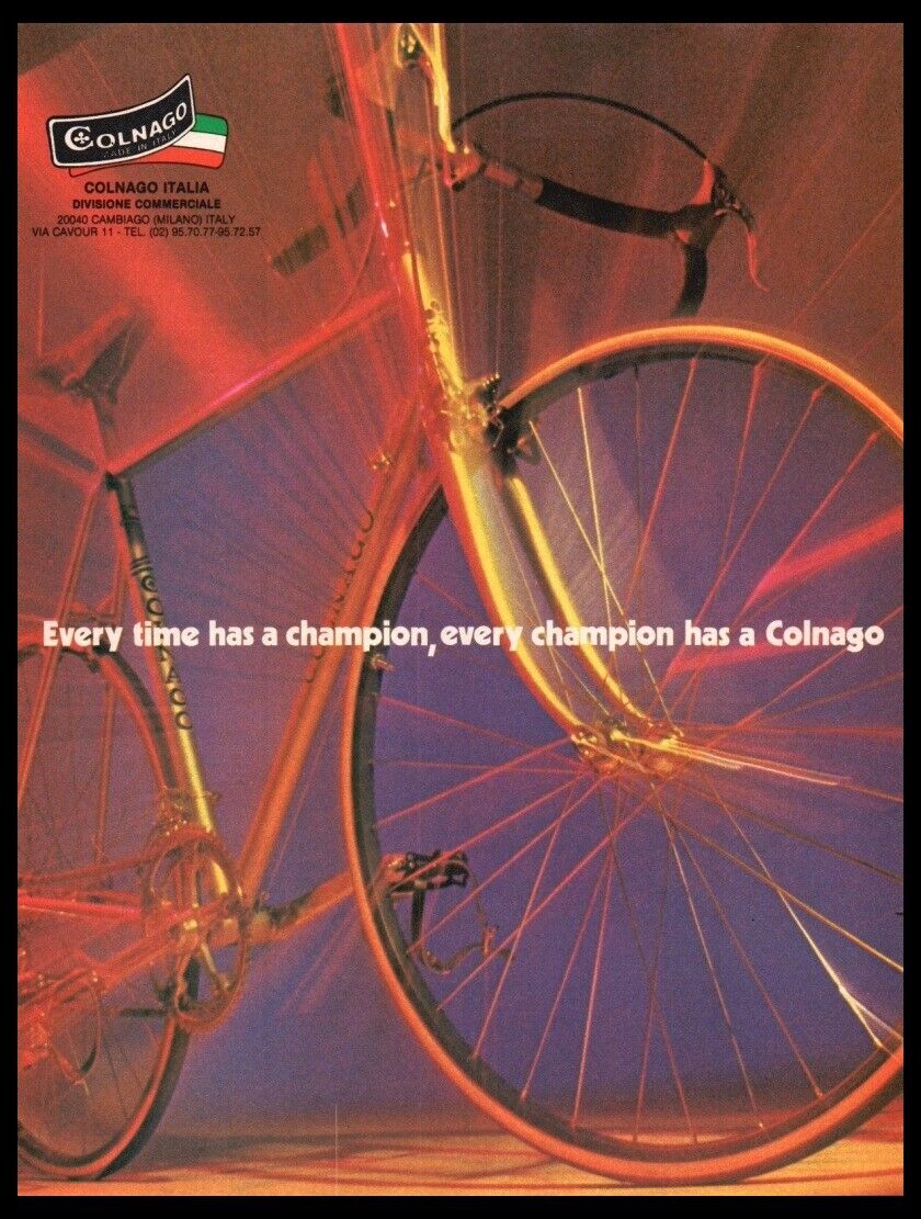 1982 Colnago Italian-Vintage ORIGINAL Bike/Bicycle Print ad/mini poster-1980\'s