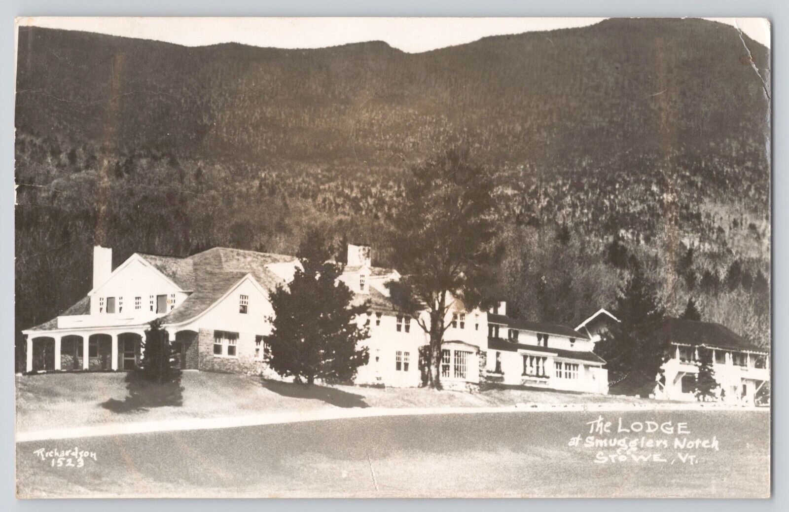Postcard RPPC Vermont Stowe The Lodge At Smugglers Notch Vintage