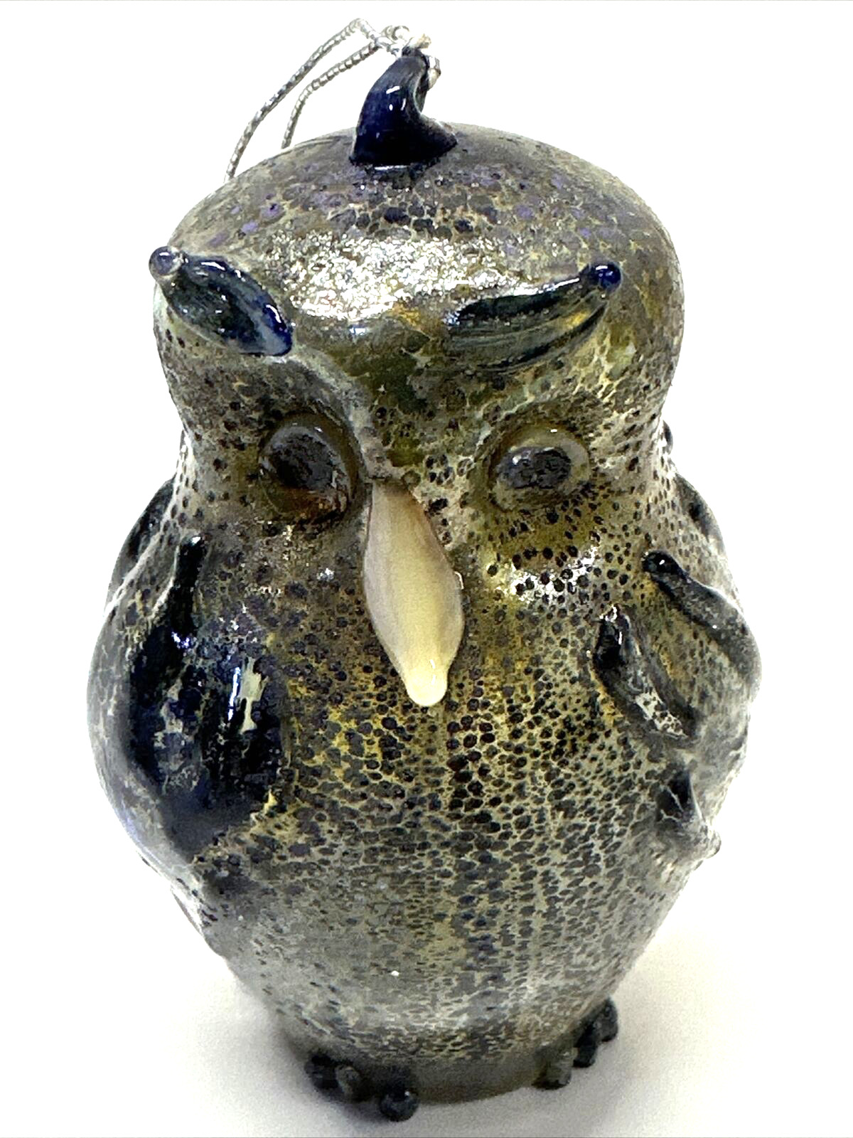 Rene Burri Glass Owl Holiday Ornament Handblown Mundgeblasen Collectable, Cute