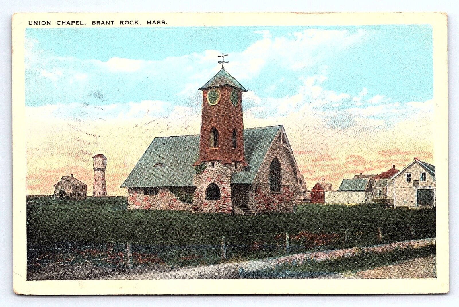 Postcard Union Chapel Brant Rock Massachusetts
