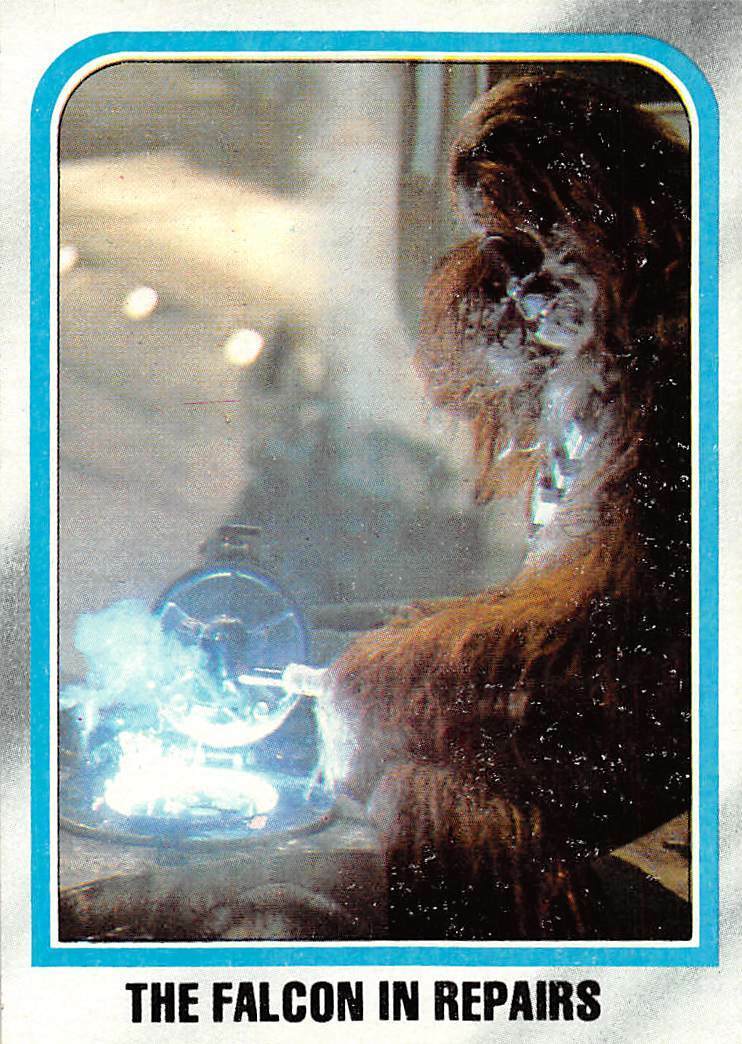 1980 Topps Star Wars ESB #168 The Falcon In Repairs Chewbacca Peter Mayhew