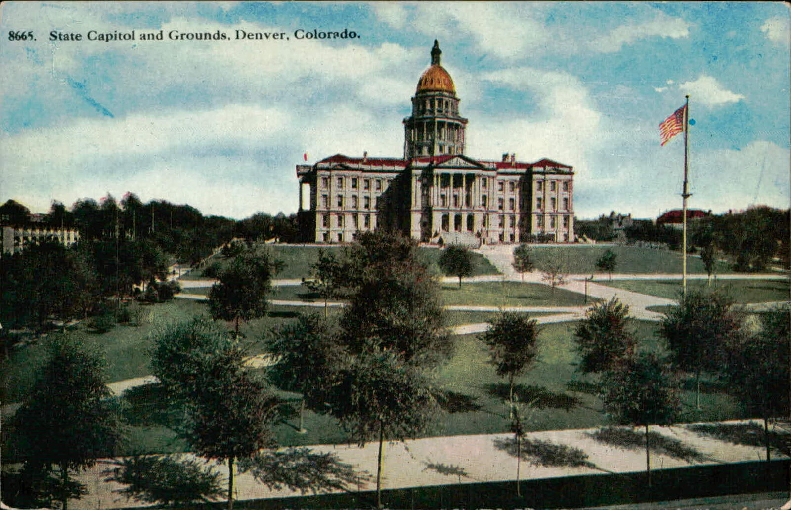 Postcard: 8665. State Capitol and Grounds, Denver, Colorado.