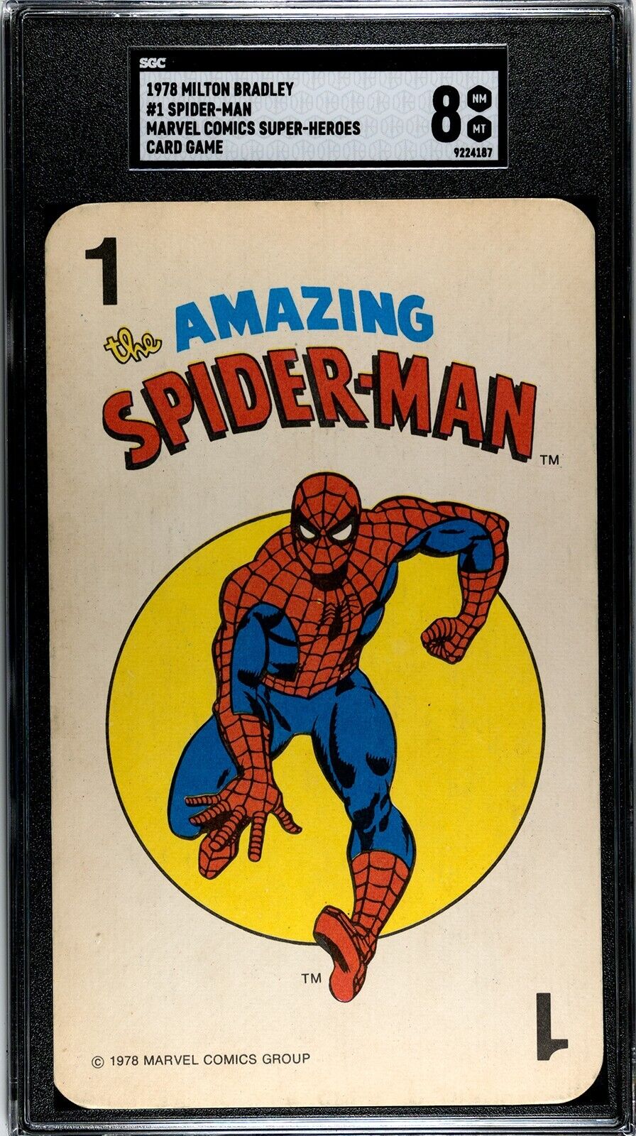 1978 Milton Bradley Marvel Super-Heroes Spider-Man SGC 8 - POP 1