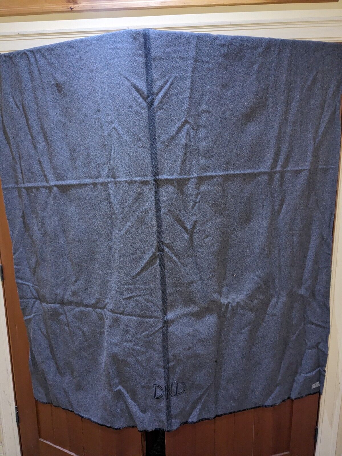 NEW 1957 Vintage DND 100% Wool Blanket Grey 62W\