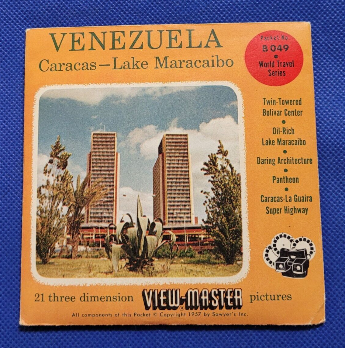Sawyer\'s Vintage B049 Venezuela Caracas Lake Maracaibo view-master Reels Packet