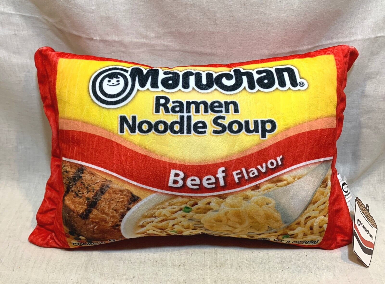 Unused Maruchan Ramen Noodle Soup Beef Flavor Soft Cloth Pillow 10\