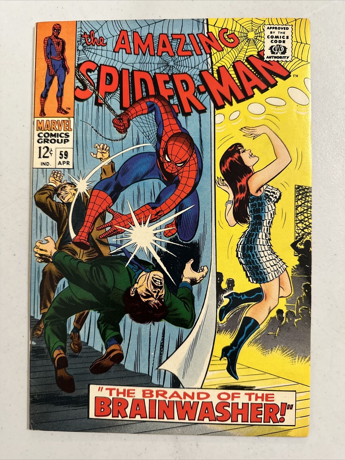 Amazing Spider-Man #59 RARE 1 STAPLE ERROR Marvel Comics MID GRADE