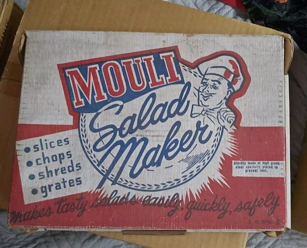 Mouli Salad Maker  Slicer Chopper Shredder, Grater Discs included OB Vintage