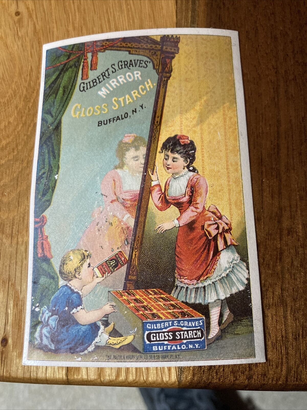 Gilbert S. Graves Mirror Gloss Starch, Buffalo, NY Victorian Trade Card
