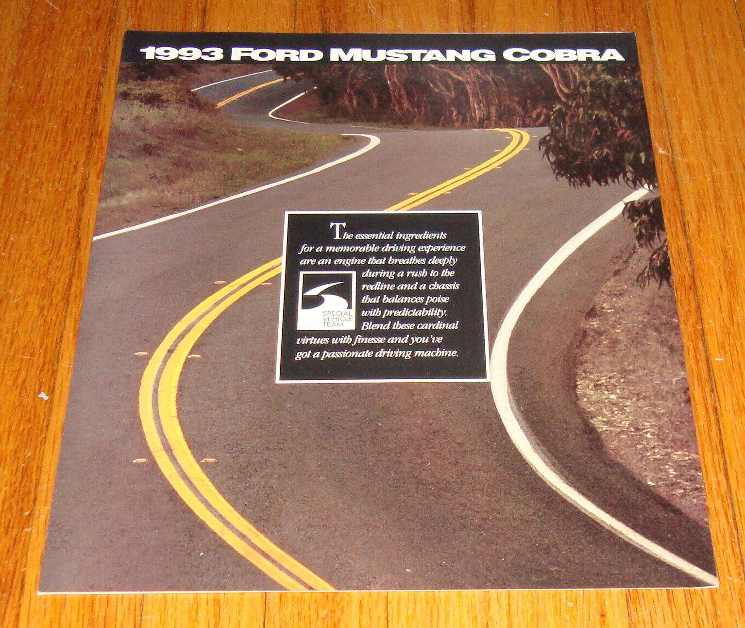 Original 1993 Ford SVT Mustang Cobra Sales Brochure