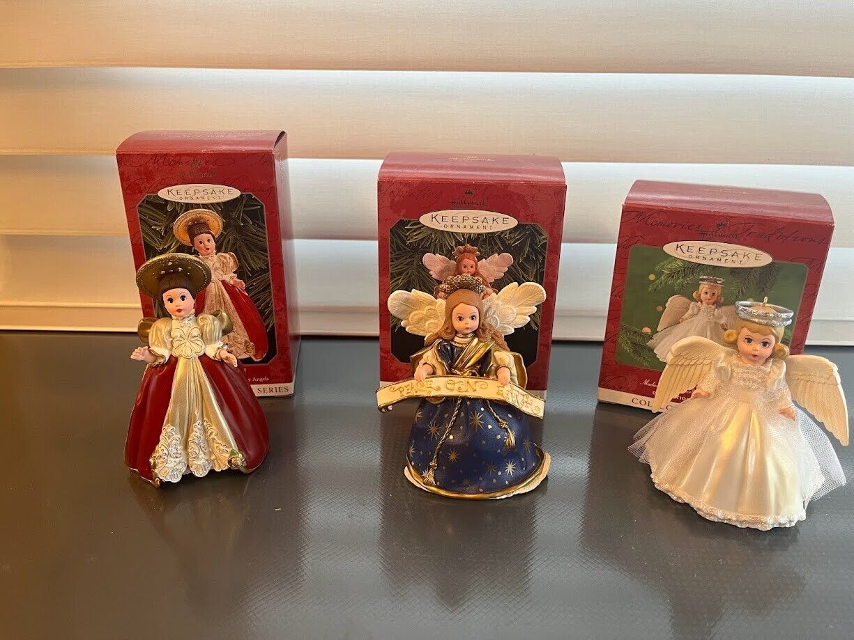 Hallmark Ornament Madame Alexander Holiday Angels-3-Complete Set 1998-2000