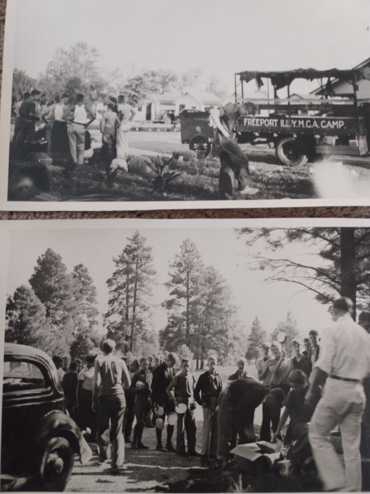 Two Freeport Illinois YMCA Camp antique photos