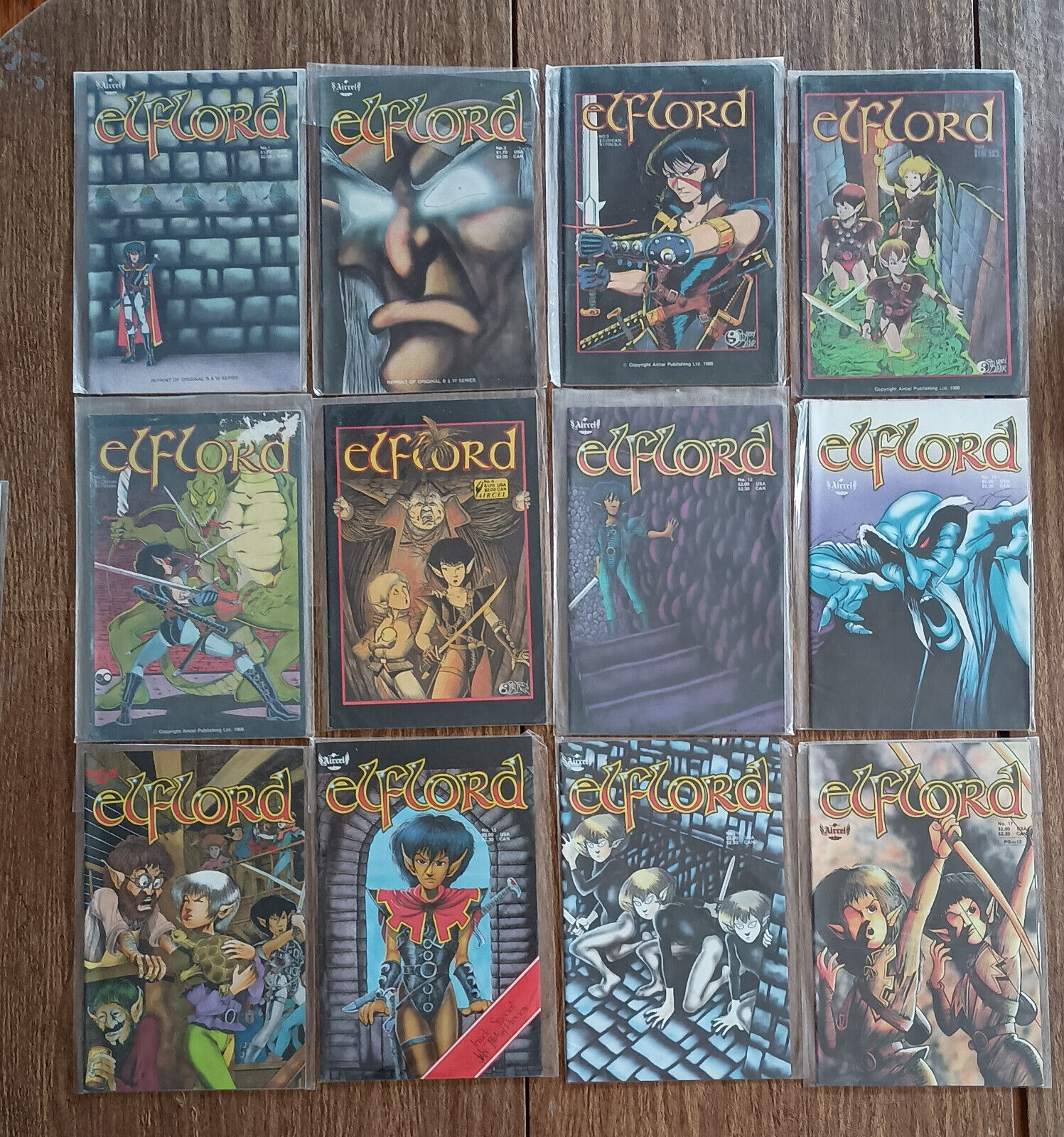 ELFLORD #1-6, 12-18, 15 1/2, 31, AND VOL 2 #1-11 (AIRCEL, 1986) Lot of 26 Comics