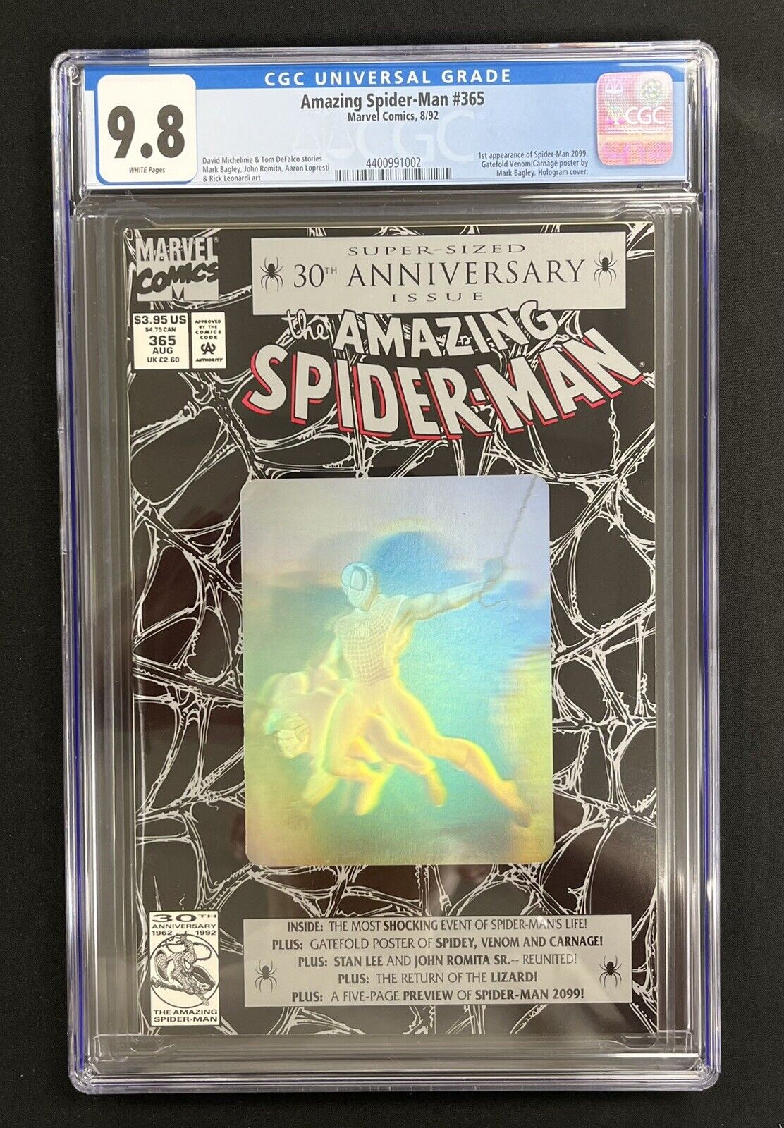 Amazing Spider-Man #365 CGC 9.8 30th Anniversary Issue 1992