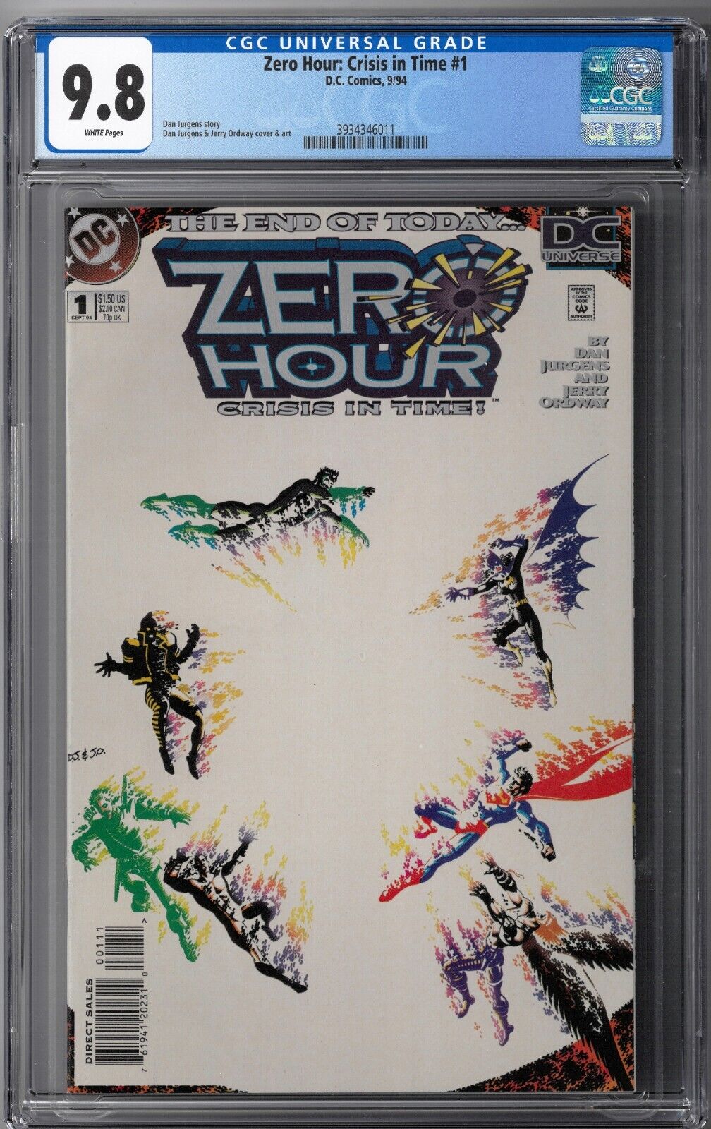 Zero Hour: Crisis in Time #1 CGC 9.8 (Sep 1994, DC) Dan Jurgens , Jerry Ordway