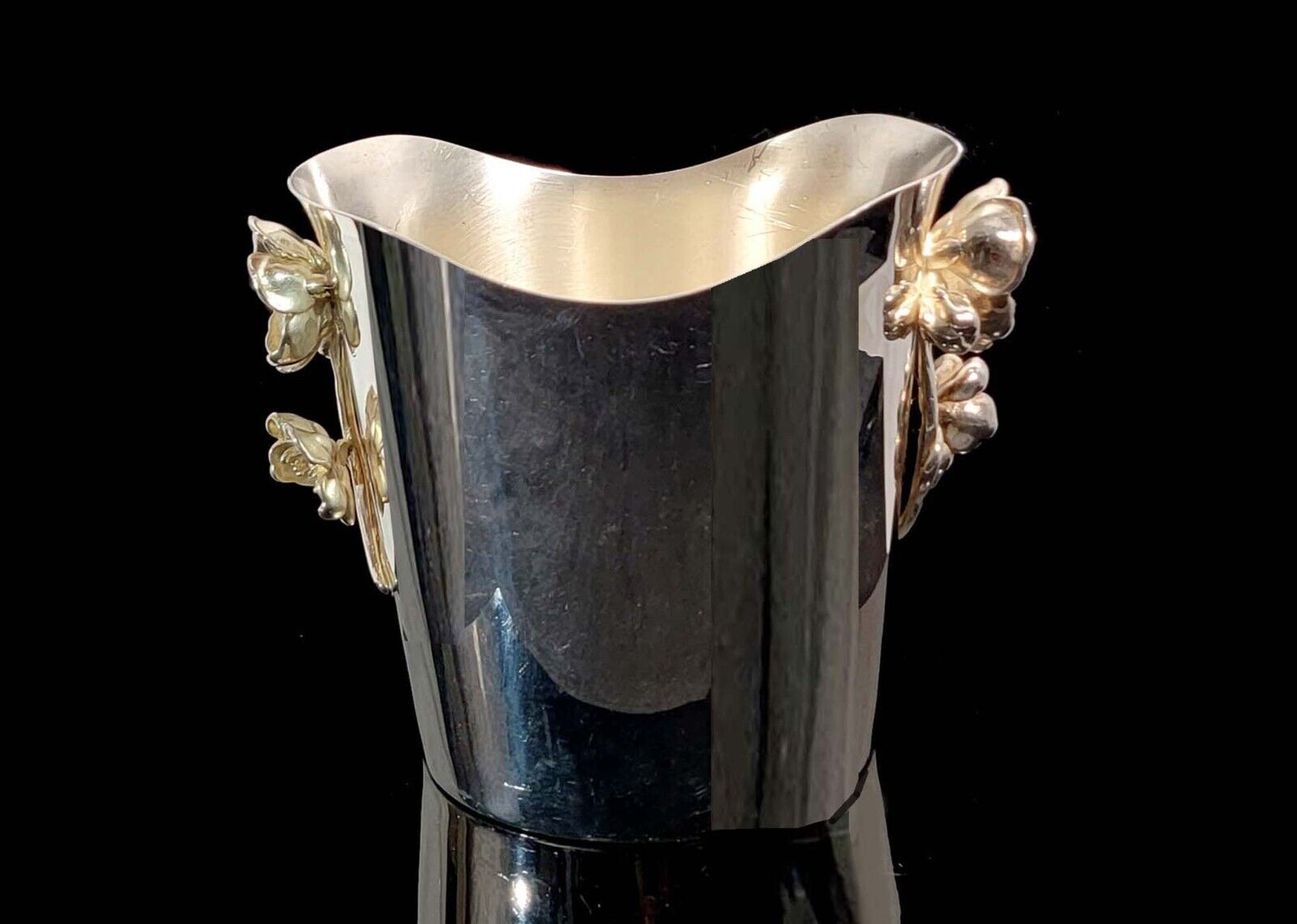 Christofle Anemone-Belle Époque Silver-Plated Champagne Bucket