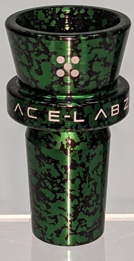 Ace-Labz TITAN-BOWL XL 18mm Metal Unbreakable Slide 5 Hole Stem Green Camo
