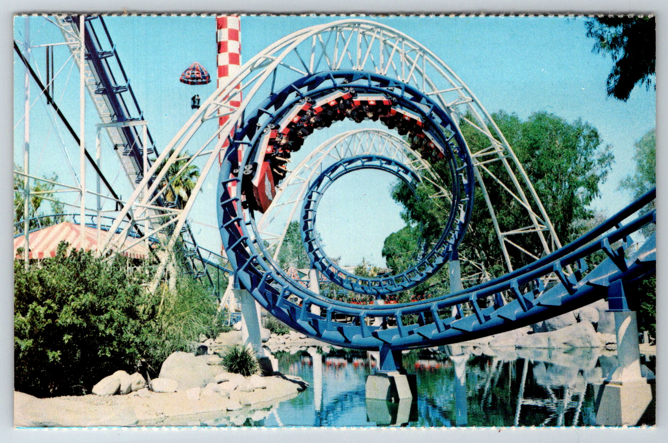 c1960s Roaring 20\'s Corkscrew Buena Park California Knott\'s Vintage Postcard