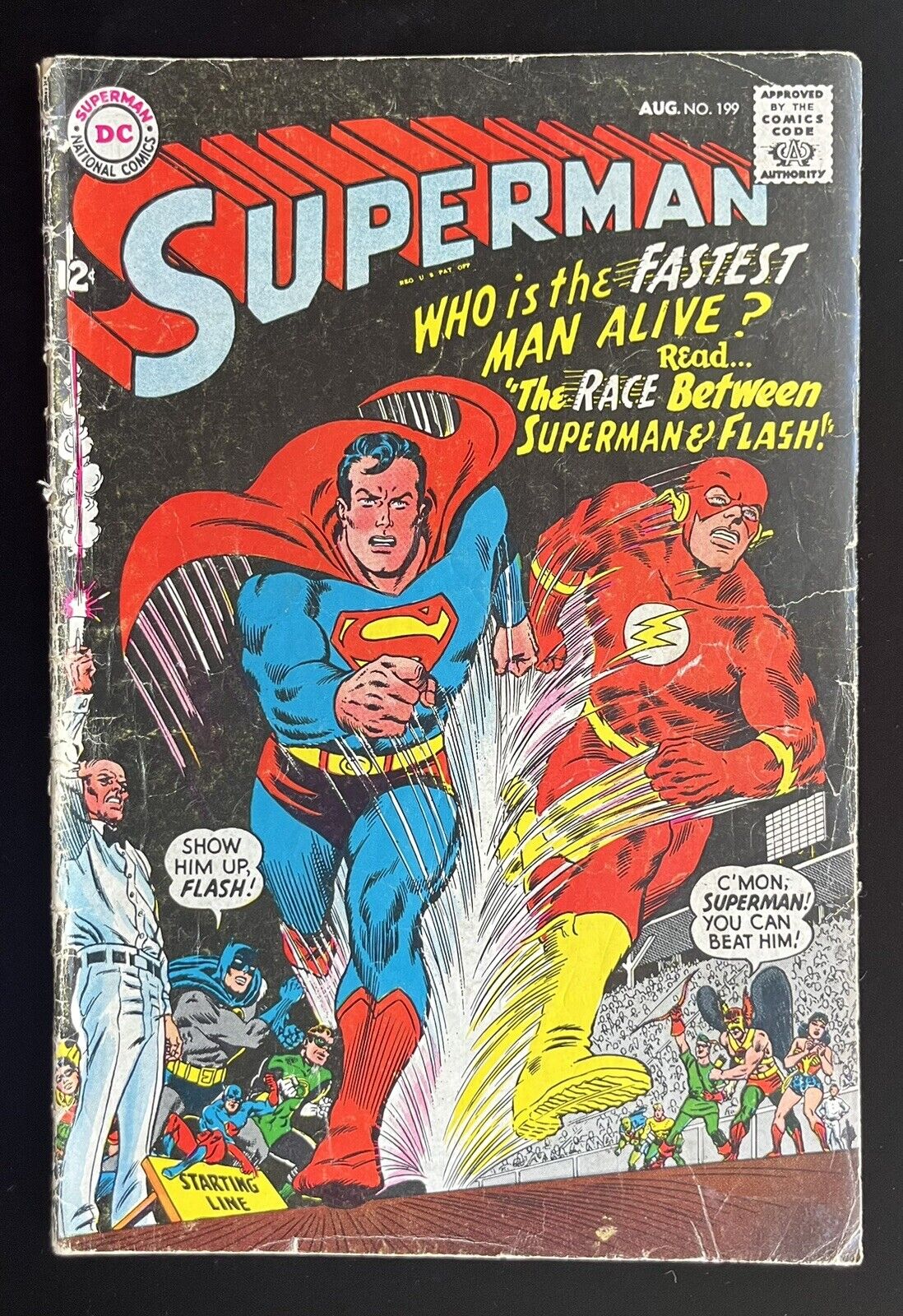 Superman #199 (1967) 1st Superman Flash Race Low Grade Complete