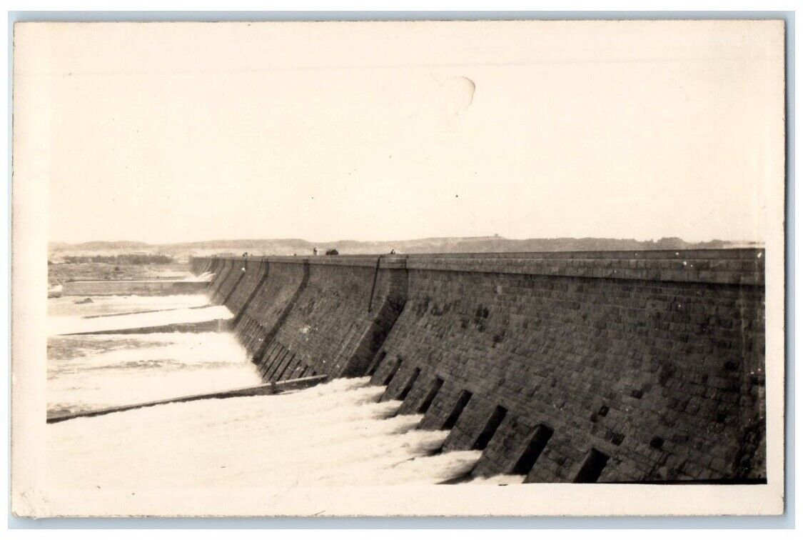 c1920\'s General Dam View Gaddis & Seif Assouan Egypt RPPC Unposted Postcard