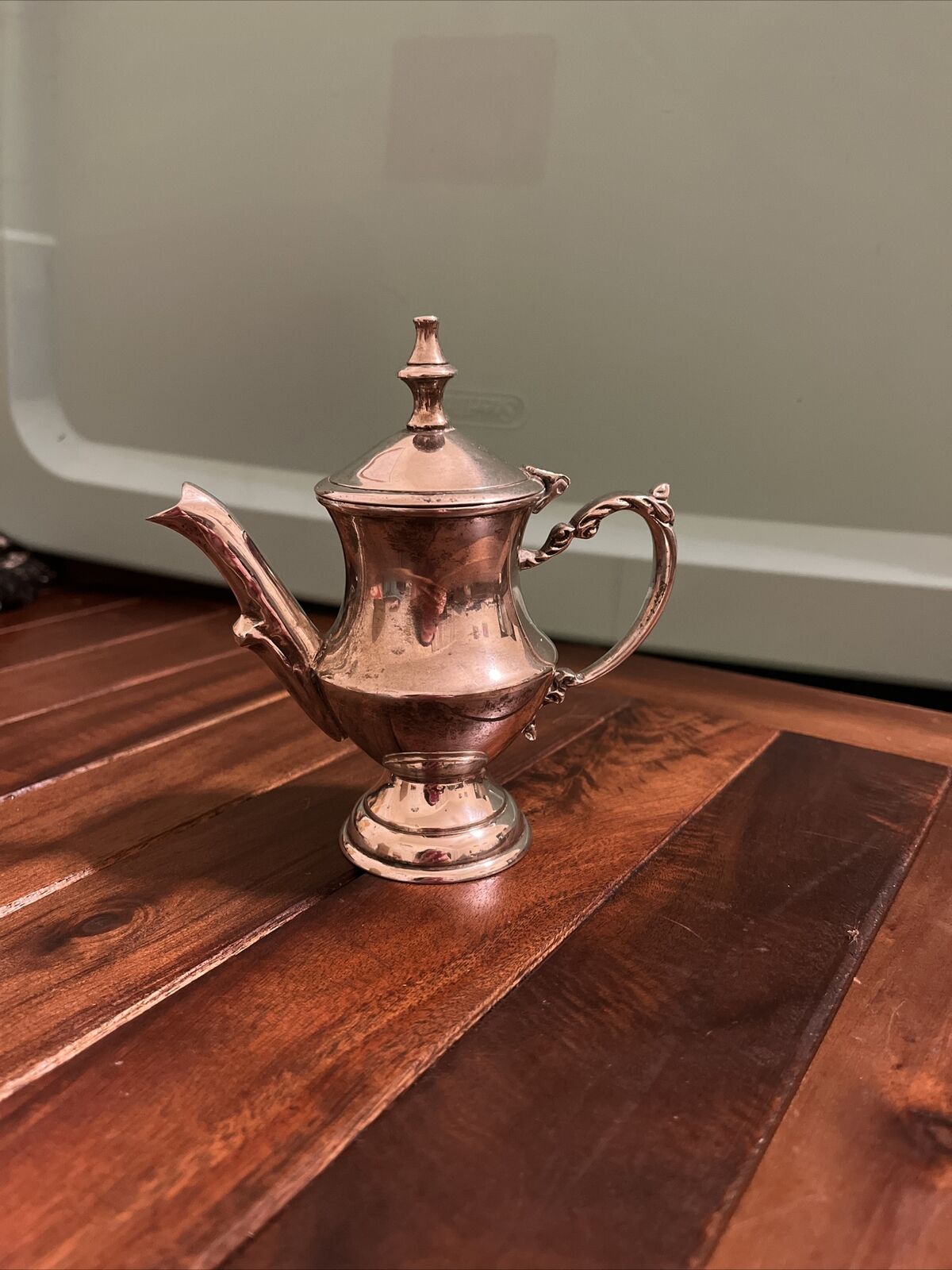 Vintage Bombay Company, Silverplate Miniature Teapot Candle Unused