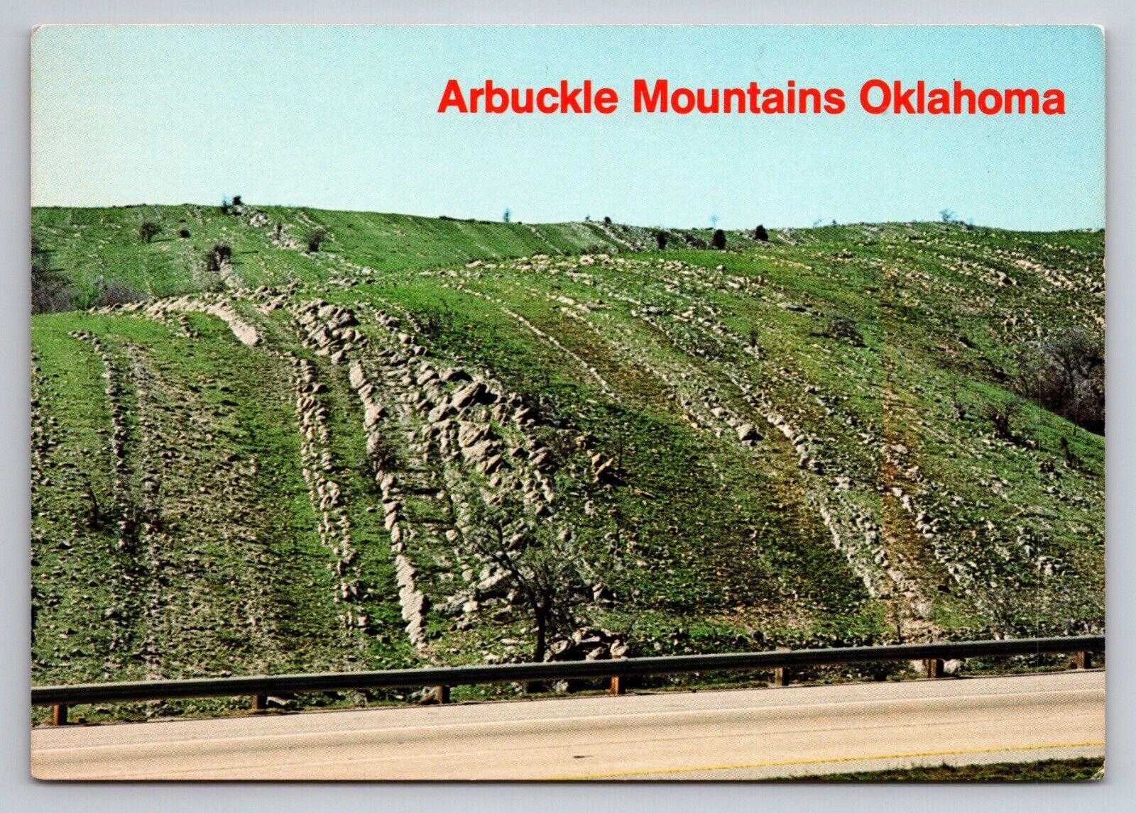 Arbuckle Mountains Oklahoma Vintage Unposted Postcard