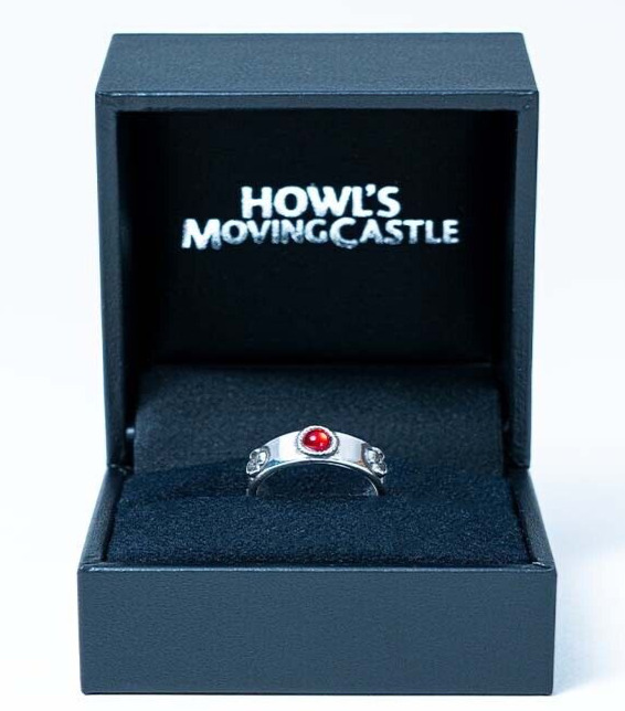 Ghibli Museum Howl\'s Moving Castle Ring No. 12 Silver Red Ring Japan Limited