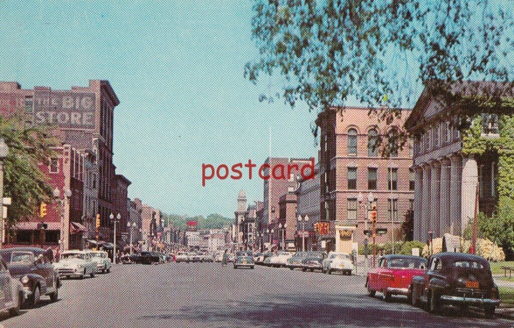1957 AUBURN NY Genesee Street, autos, The Big Store