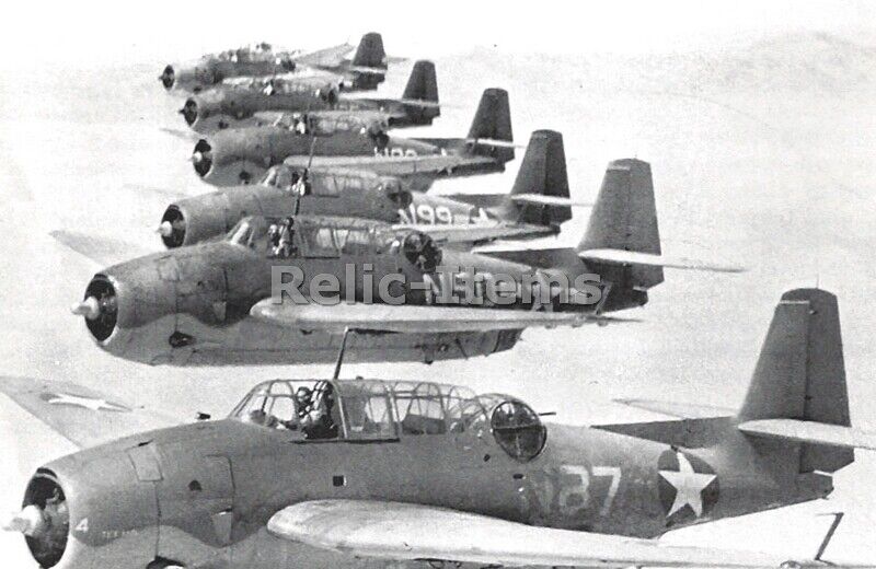 WW2 Picture Photo Hawaii 1943 Formation of TBM-1 Avengers 1735