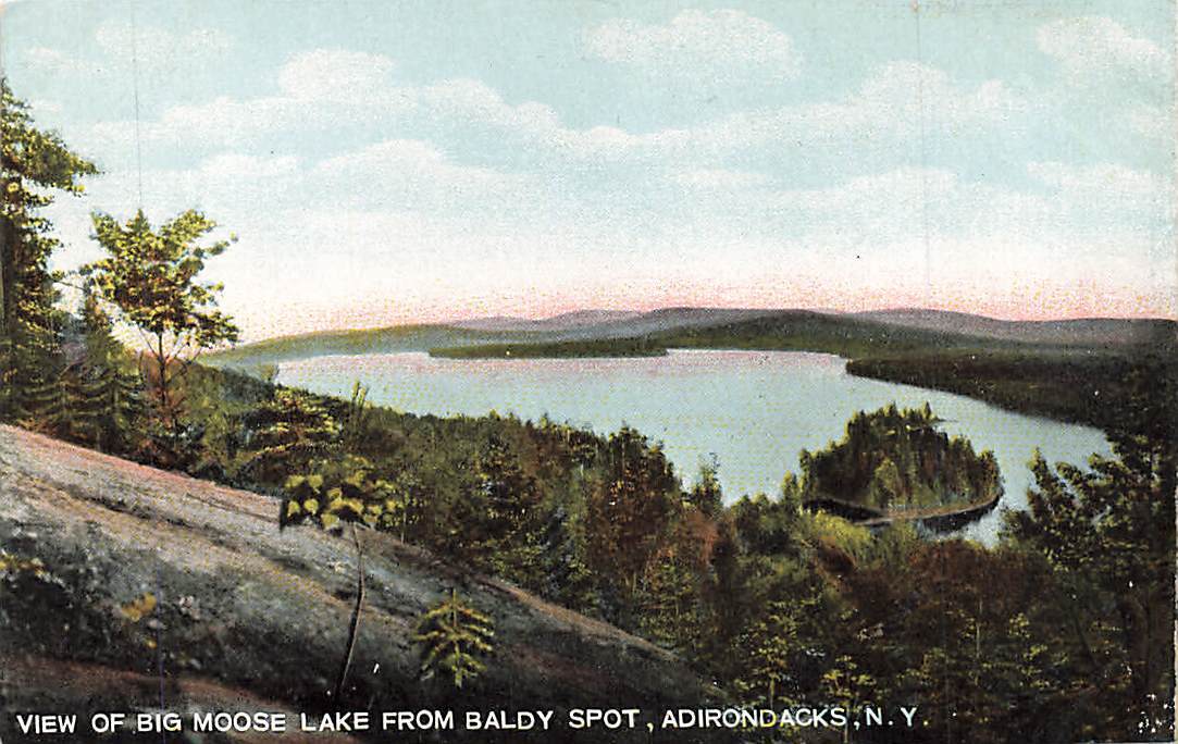c1905 Big Moose Lake From Baldy Spot Adirondack Mountains  NY P460