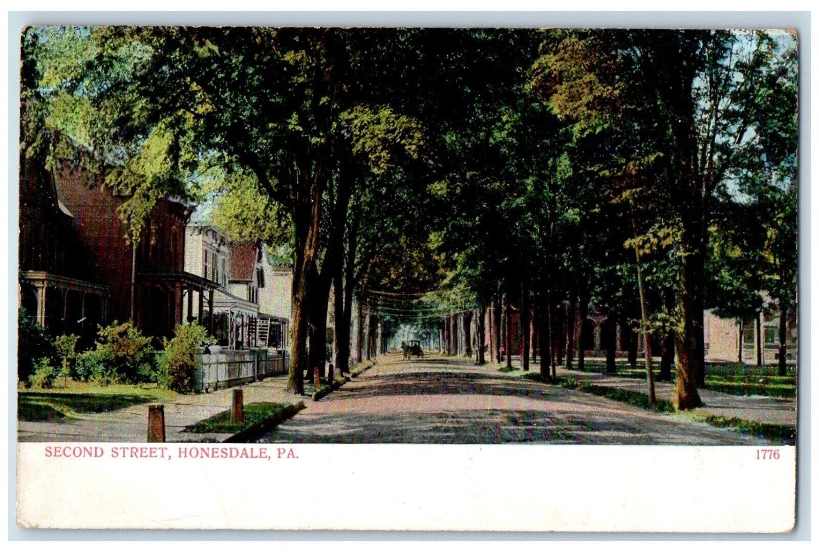 1908 Second Street Trees House Honesdale Pennsylvania PA Vintage Posted Postcard