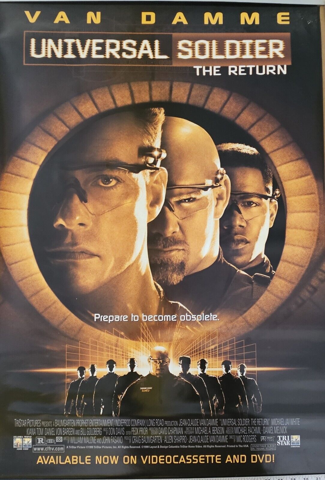 Van Damme and Goldberg in Universal soldier  The return 27 x 40 DVD poster