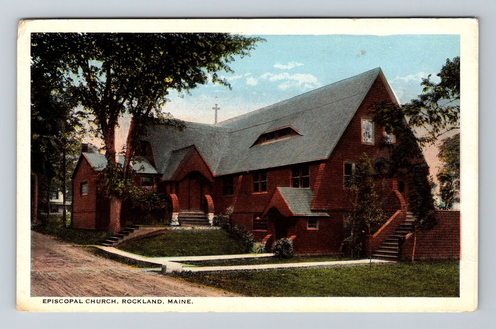 Rockland ME-Maine, Episcopal Church, Vintage Postcard