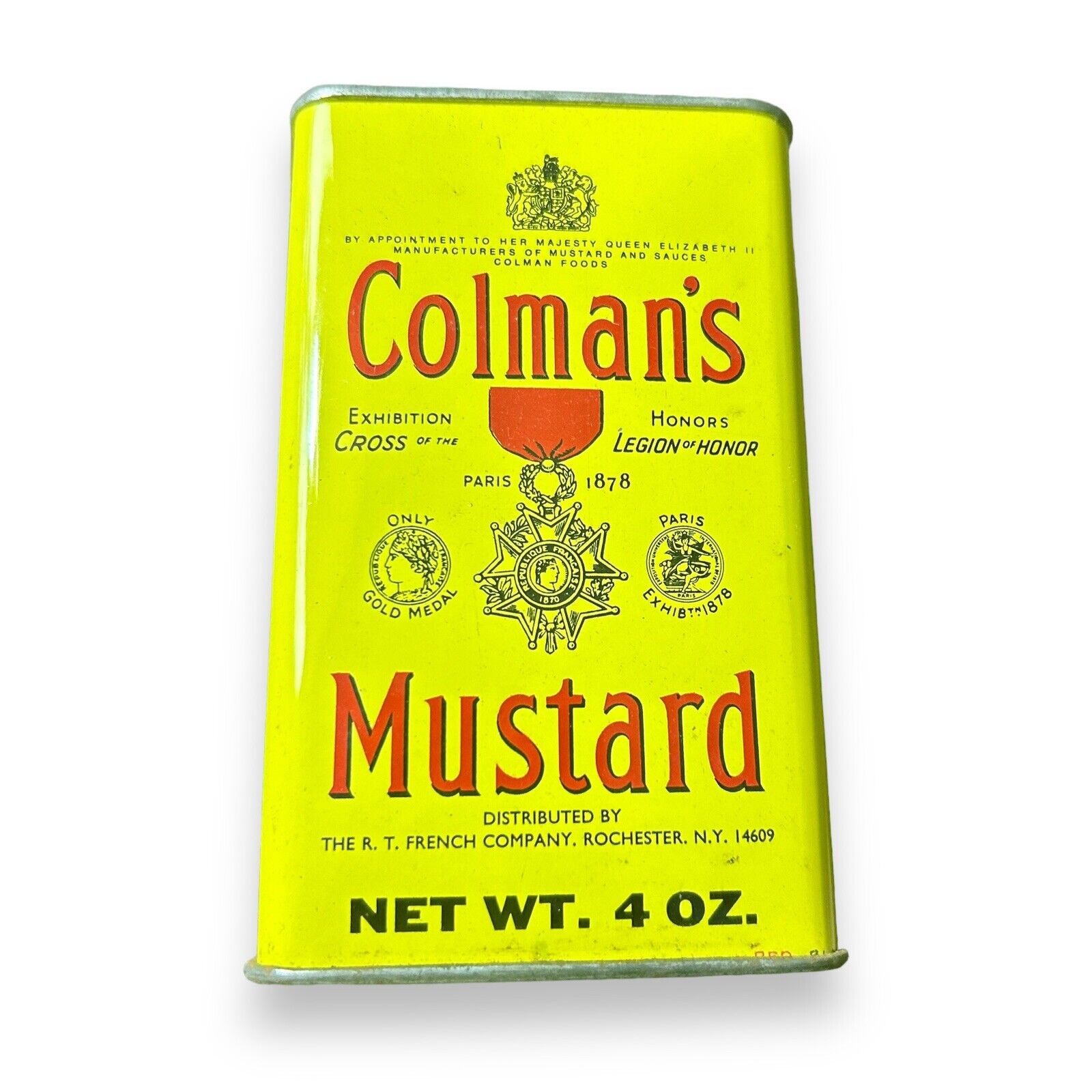Colman\'s Mustard - Reckitt & Colman Tin Container with Contents - 1/4 lb - 4\
