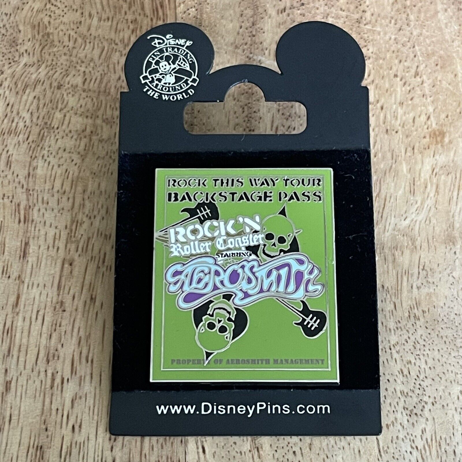 Aerosmith Rock'n Roller Coaster Disney Enamel Pin 2008 Official Pin Trading